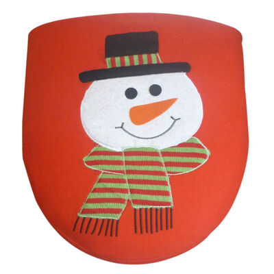 

Christmas Snowman Moose Toilet Set Christmas Home Decorations Toilet Lid Cover