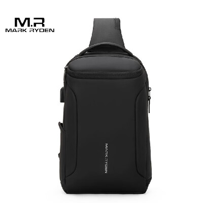 

Mark Ryden Portable Fashion Business Leisure Anti-Theft Waterproof USB Charge Large Capacity Men Single-Shoulder Bag