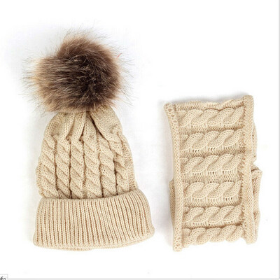 

Toddler Kids Girl&Boy Baby Infant Winter Crochet Knit Hat Beanie Cap Scarf Set