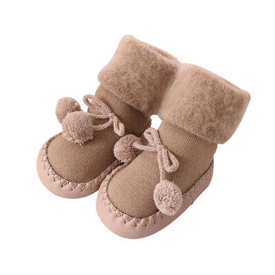 

0-2Y Newborn Baby Socks Shoes Cute Floor Shoes With Rubber Sole Winter Soft Girls Boys Anti-Slip Socks Indoor Shoes