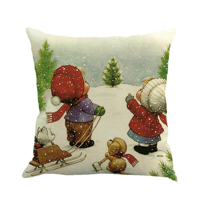 

JPGIF Christmas Printing Dyeing Sofa Bed Home Decor Pillow Cover Cushion Cover
