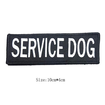 

3D Embroidery Patch Service Dog Tactical Military Morale Patches Emotional Support Emblem Appliques Embroidered Badge