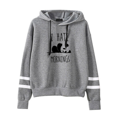 

Hot Sale Women Panda Hoodie I Hate Mornings Printed Sweatshirt