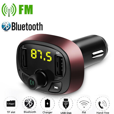 

〖Follure〗Car MP3 Player FM Transmitter Dual USB Car Charger Support Bluetooth TF Card