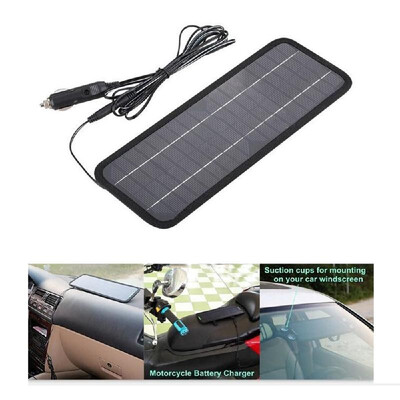 

12V 45W Portable Power Solar Panel Backup for Car Boat with Alligator Clip Adapter
