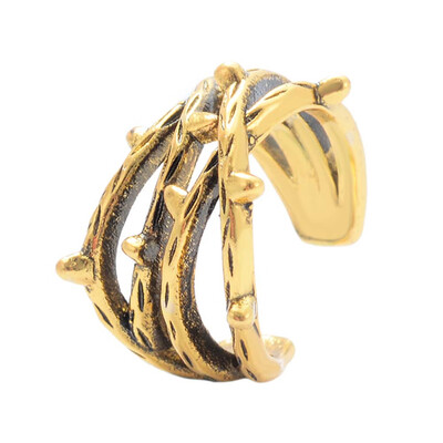 

Hello Miss Double C Cartilage U-Shaped Branches Cross Ear Bone Clip Earrings