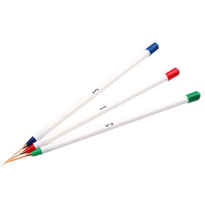 

3pcs1 Set Nail DIY Drawing Painting Striping Plastic Pull Line Pens Superfine Brush Kit