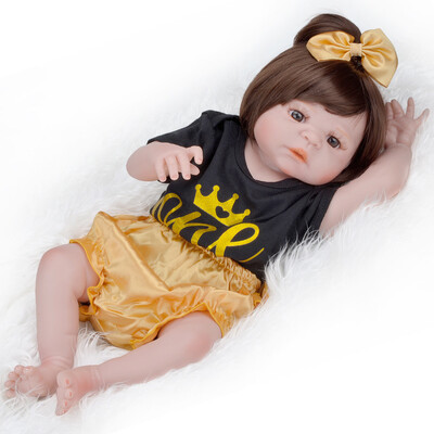 

YIWULALifelike Reborn Baby Doll 58cm Newborn Doll Kids Boy Playmate Birthday Xmas Gift
