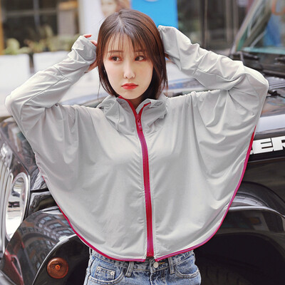 

Sunscreen women 2019 new ultra-thin summer UV fairy coat cycling short sunscreen cloak