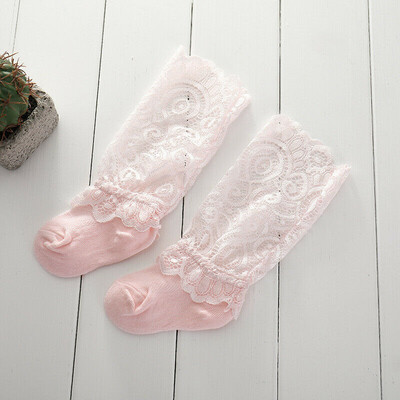 

Baby Girls Kids Socks Cotton Lace Floral Long TUTU Socks Knee High Socks 0-3Y