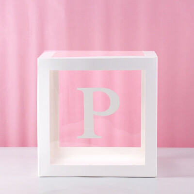 

Toponeto Letter A- Z Transparent Gift Boxes Kid Birthday Baby Shower Party Decoration