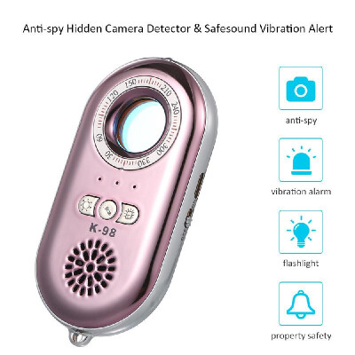 

Portable Anti-spy Hidden Camera Detector Wireless RF Infrared 3-in-1 Safesound Vibration Alert with Mini LEDs Flashlight for Home