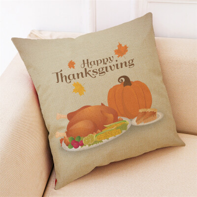 

Tailored Thanksgiving Gifts Pillowcase Happy Fall Pillow Cover Home Decoration 18x18Inch