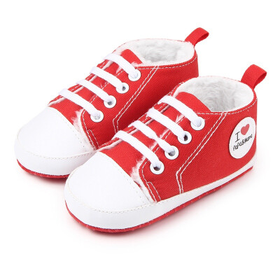 

Baby Boys Girls Autumn Section Shoes New Design Kids Soft Bottom Love Plus Velvet Baby Toddler Shoes