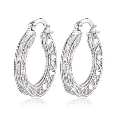 

Gorgeous Women Retro Hollow Heart Earrings Hoop Dangle Earring Jewelry