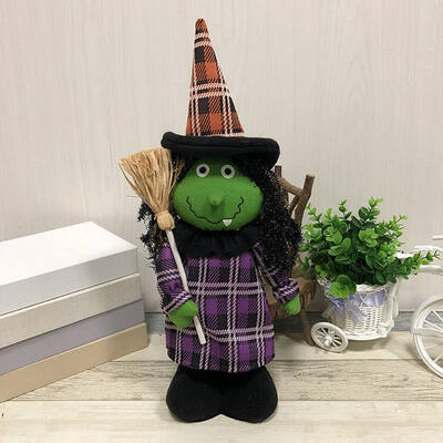 

Halloween Desktop Standing Decor Extensible Cat Witch Ghost Pumpkin Dolls Halloween Home Bar Party Decoration for Kids Gifts