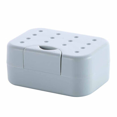 

1Pc Portable Travel Rectangular Soap Dish Plastic Waterproof Lock Leak Dish with Lid Soap Dish Box Case Holder Container