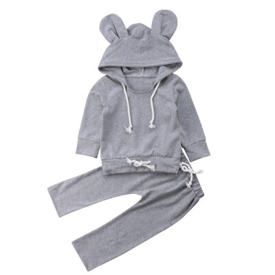 

Baby Clothes Toddler Kids Baby Girl Boy Hoody Pant Set Fashionable Concise Comfy Kid Clothes Set