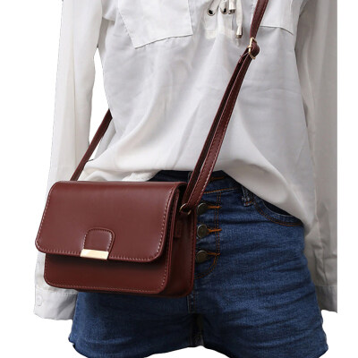 

Women Vintage Solid Color Faux Leather Messenger Pouch Shoulder Crossbody Bag