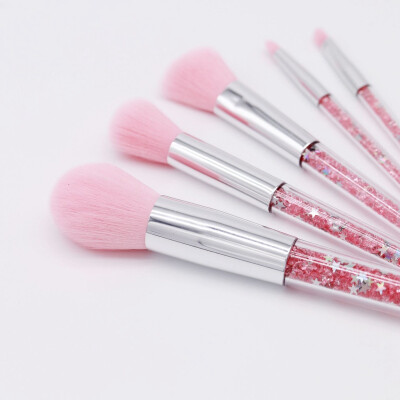 

5pcs Makeup Brush Colorful Diamond Transparent Makeup Brushes Set Shinny Foundation Blending Face Brush Makeup Tool Maquillaje