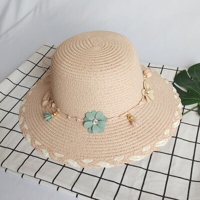 

Lady Xia Xiaoqingxin Korean version of straw hat Baitu outing beach shade hat beach hat brim hat sunscreen sunhat