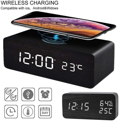 

3 In 1 Multi-function LED Digital Alarm Clock & Wireless