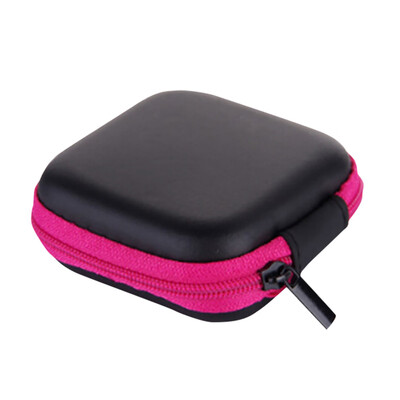 

Toponeto Mini Zipper Hard Leather Earphone Storage Bag Earphone Pouch Box