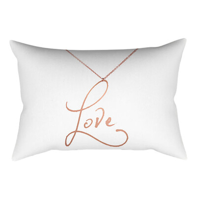

〖Follure〗Rose Gold Pink Cushion Cover Square Pillowcase Home Decoration30cm X 50cm