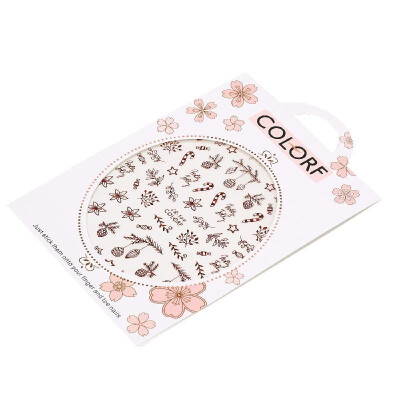 

Nail Sticker Sugar Leaf Flower Star Stick Pattern for Nail Art Decoration Glitter DIY Decals Manicure Set for Christmas