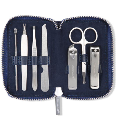 

Korea Kowell Han Kewei stainless steel nail clipper set anti-splash nail scissors personal care repair capacity combination 7 piece set KB703 blue