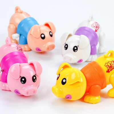 

YIWULAClockwork Funny Toy Cartoon pig Clockwork Car Educational Toys