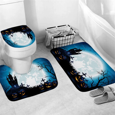 

〖Follure〗Halloween festival 3pcs Non-Slip Bath Mat Bathroom Kitchen Carpet Doormats Decor