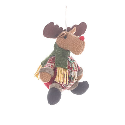 

Christmas Decoration Cloth Ball Doll Pendant Xmas Trees Hanging Ornament Santa Snowman Elk
