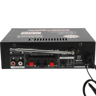

12V 220V Mini 2CH LCD Display HIFI Audio Stereo Power Amplifier BT FM Radio Portable Car Home 600W Remote Control Audio Amplifier