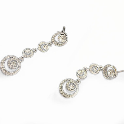 

Beauty Girls New Fashion Bridal Circle Silvergold Plated Dangle Earrings Charm Jewelry