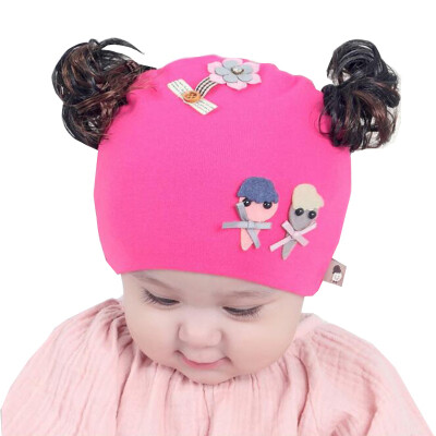 

Cute hat Toddler Kids Baby Girl Cute Cartoon Wig Design Autumn Warm Hat Cap Headwear Accessories