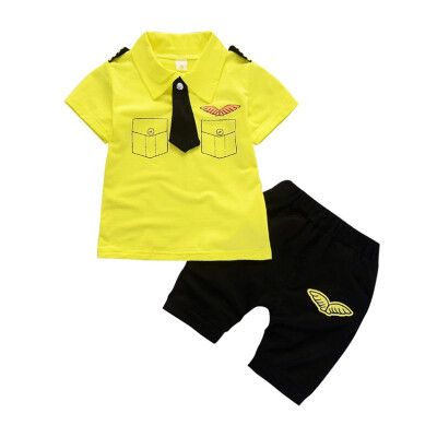 

Playtoday Baby Boy Clothes Set Summer Cartoon Fake T-shirt Cotton Pants Baby Clothes Vacation Leisure Kids Clothes