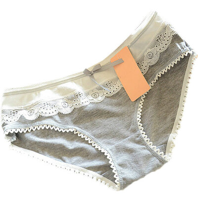 

Lovely Briefs Womens Multi-Color Cotton Soft Lace Bow-knot Underwear Briefs Knickers