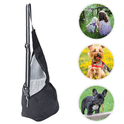 

Medium Size Black Oxford Cloth Sling Pet Dog Cat Carrier Bag