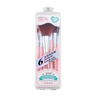 

6pcs Multi-functional Cosmetic Brush Loose Powder Eyeshadow Eyebrow Brush Eyebrow Comb Lip Brush Kit