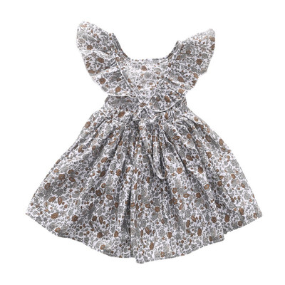 

Summer Girls Clothes Dress Casual Baby Girls Floral Pattern Flare Dress Kids Toddler Princess Pageant Sundress