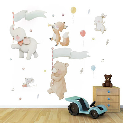 

Wall Stickers Cartoon Animal Stickers PVC Wallpaper Removable Art Wall Decals For Childrens Room Decoration 4829CM