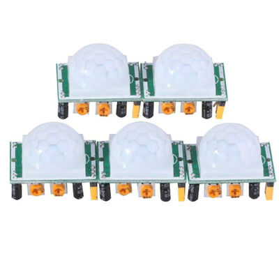 

5PCS HC-SR501 Adjustable Human Body Pyroelectric PIR Motion Sensor Detector Electronic Modules