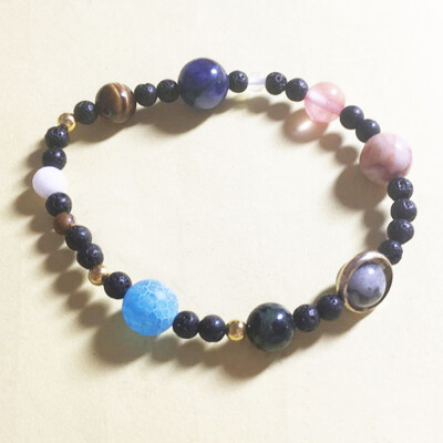 

Solar System Bracelets Planets Universe Stars For Earth Moon Natural Stones Beaded Women Office Style