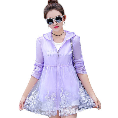 

2019 Summer Jacket Women Fashion Concise Casual All-match Sunscreen Solid Color Dry Fast Long Sleeve Sun-protective Clothes