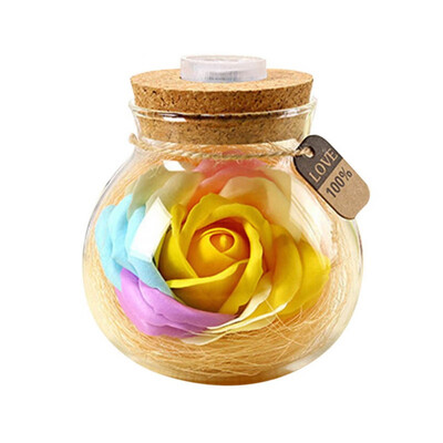 

Romantic Light Valentines Day Gift Led Bulb Rgb Dimmer Lamp Rose Flower Bottle With Remote Control For Mom Girl Birthday Gift