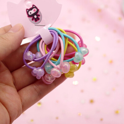 

Girl Elastic Hair Rubber Bands 10 Pcs Mixed ColorHeadbands Hair Accessory Band Rope Ponytail Holder Headbands