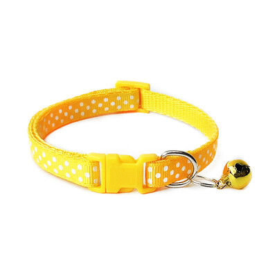 

Dog Cat Collar Pet Kitten Adjustable Neck Strap with Bell Multicolor