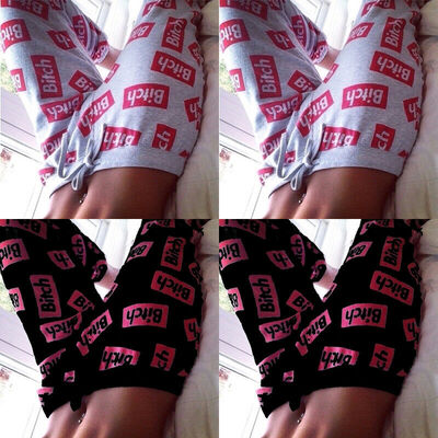 

Women Sport Stylish Cuffed Pants Ladies Jogging Bottoms Pockets Joggers Track