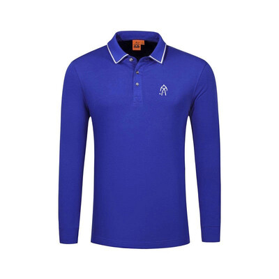 

XIONG SHOUWEN Mens Golf Long Sleeve Sports T-shirt Mercerized Cotton Lapel Polo Shirt Customized 19136